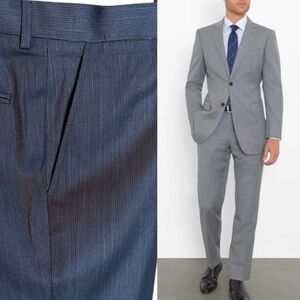 J.Ferrar Modern Fit Dark Blue Suit Blazer Sz.42S Pants 38x29 EUC